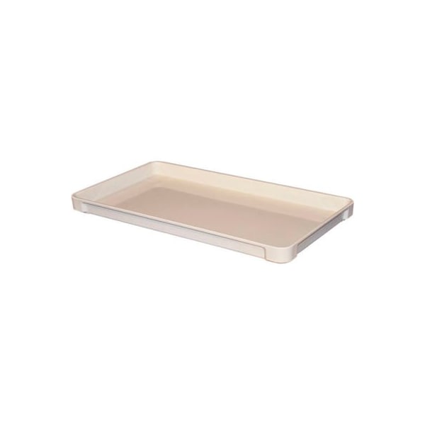 Mfg Tray Stackable Storage Tote, 22 in L x 12 in W x 1-1/4 in H, White, Fiberglass 8081085269 - main